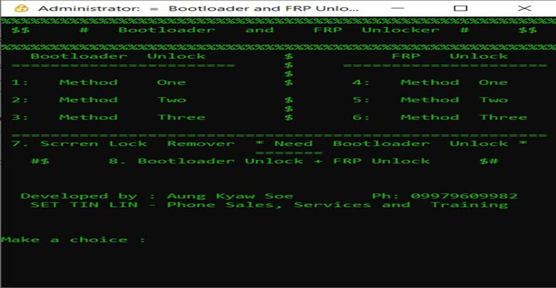 Unlock Bootloader and FRP Tool